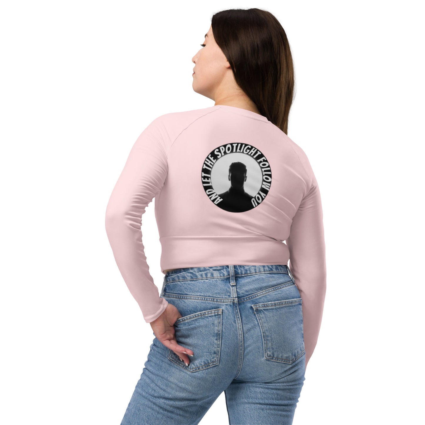 LBS Long-Sleeve Crop Top - Pink Face - Plus Size
