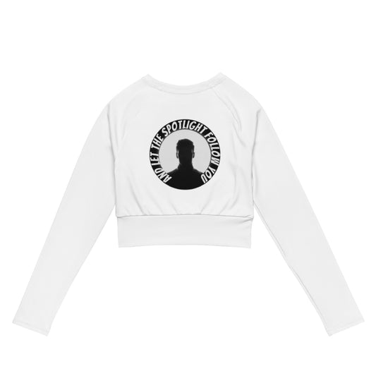 LBS Long-Sleeve Crop Top - White  Face - Plus Size
