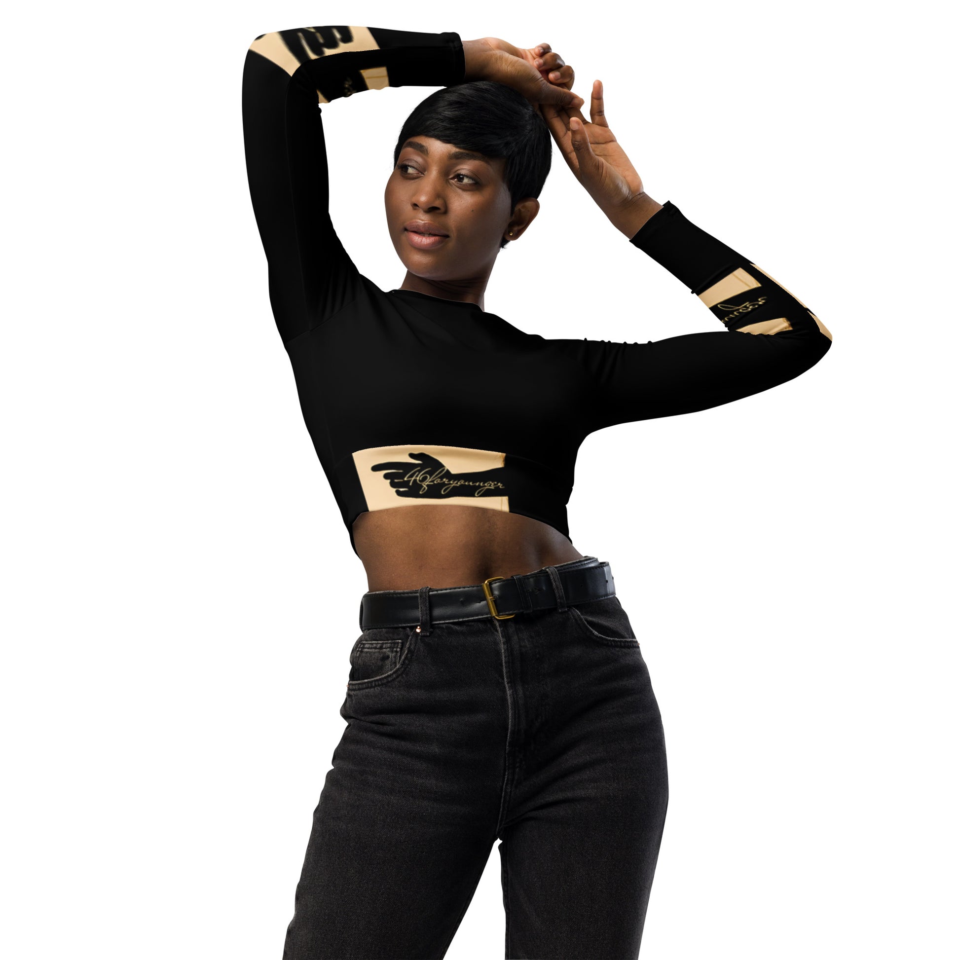 A-Ray of Emotions Long Sleeve Crop Top: Let Your Art Be the Healing Embrace. 
