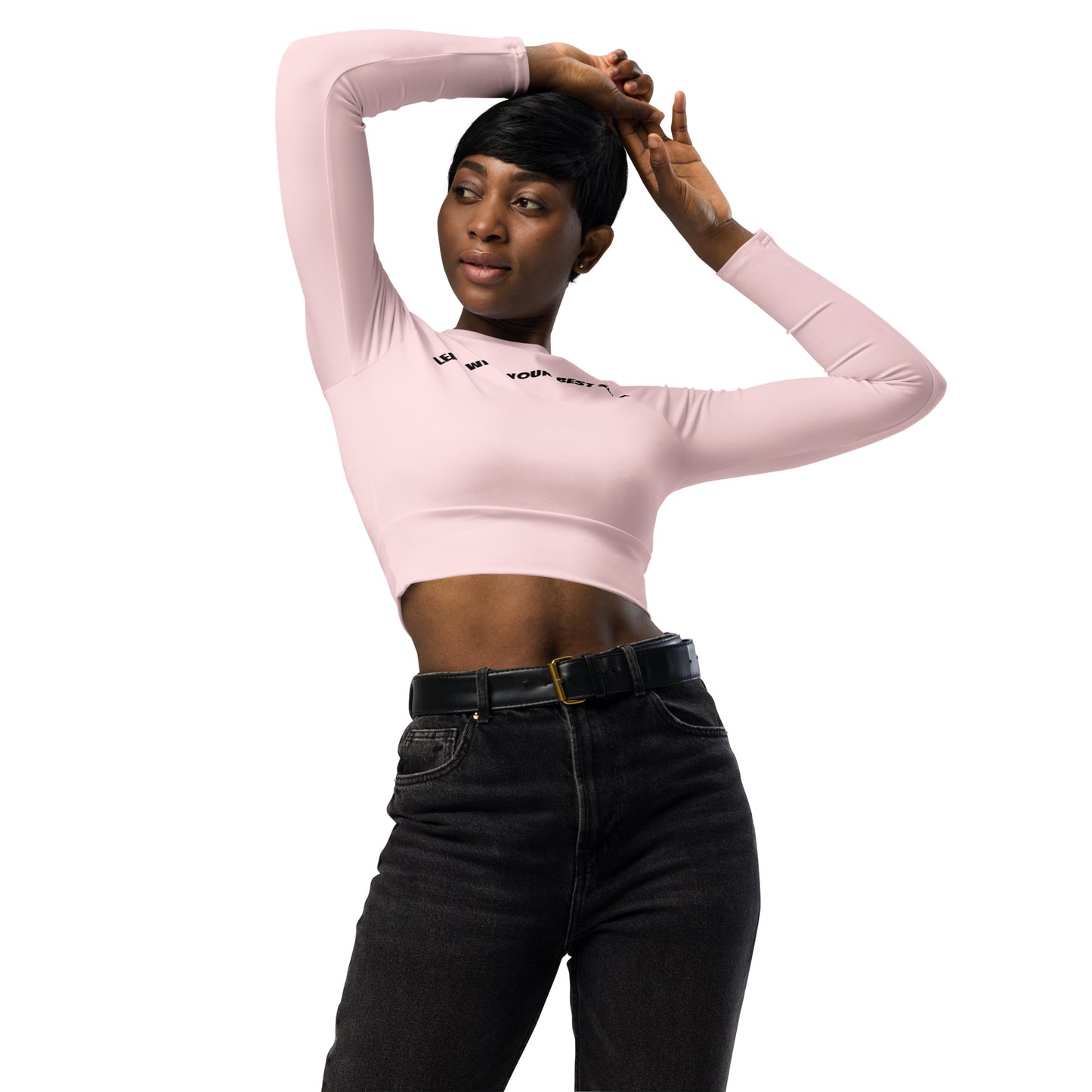 LBS Long-Sleeve Crop Top - Pink