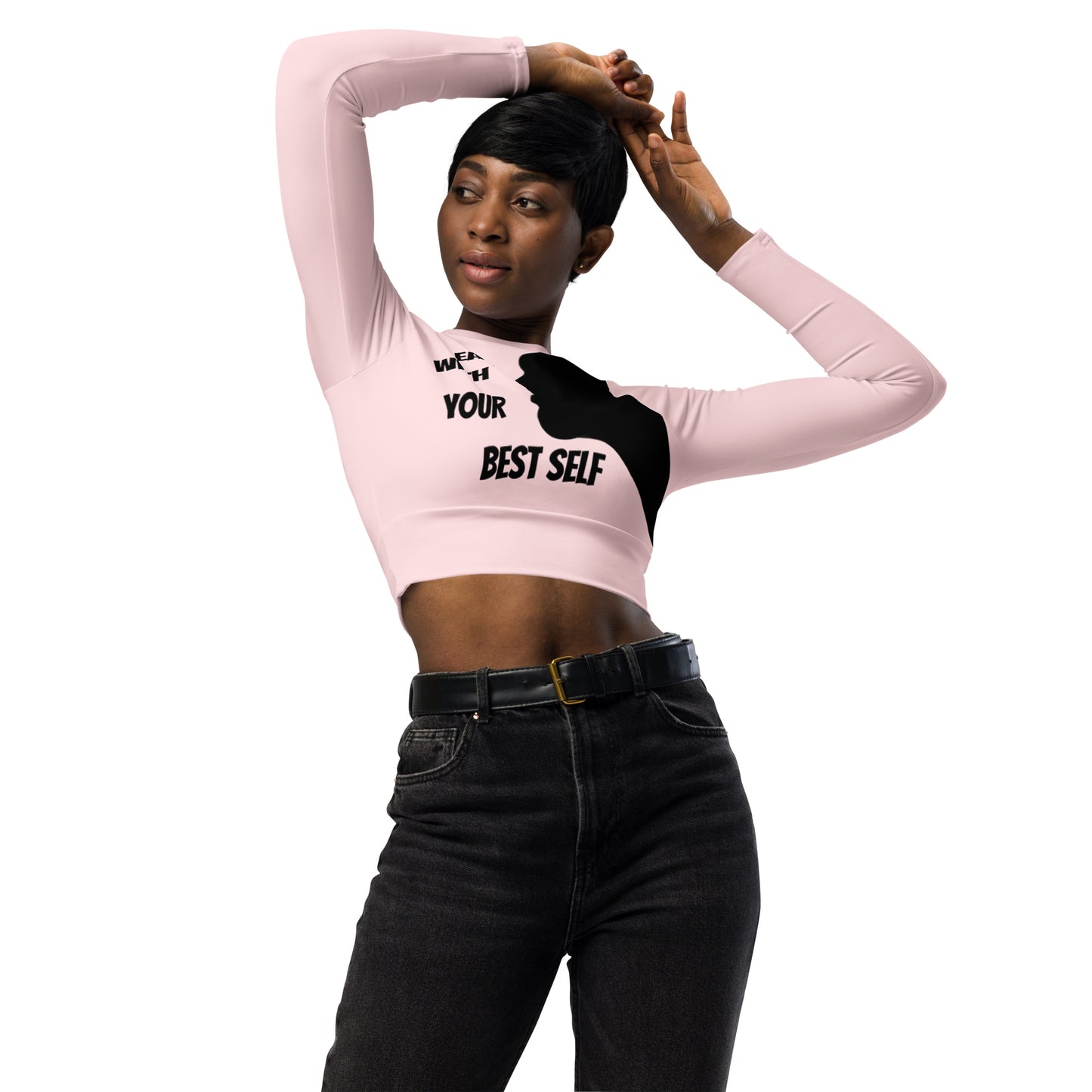 LBS Long-Sleeve Crop Top - Pink