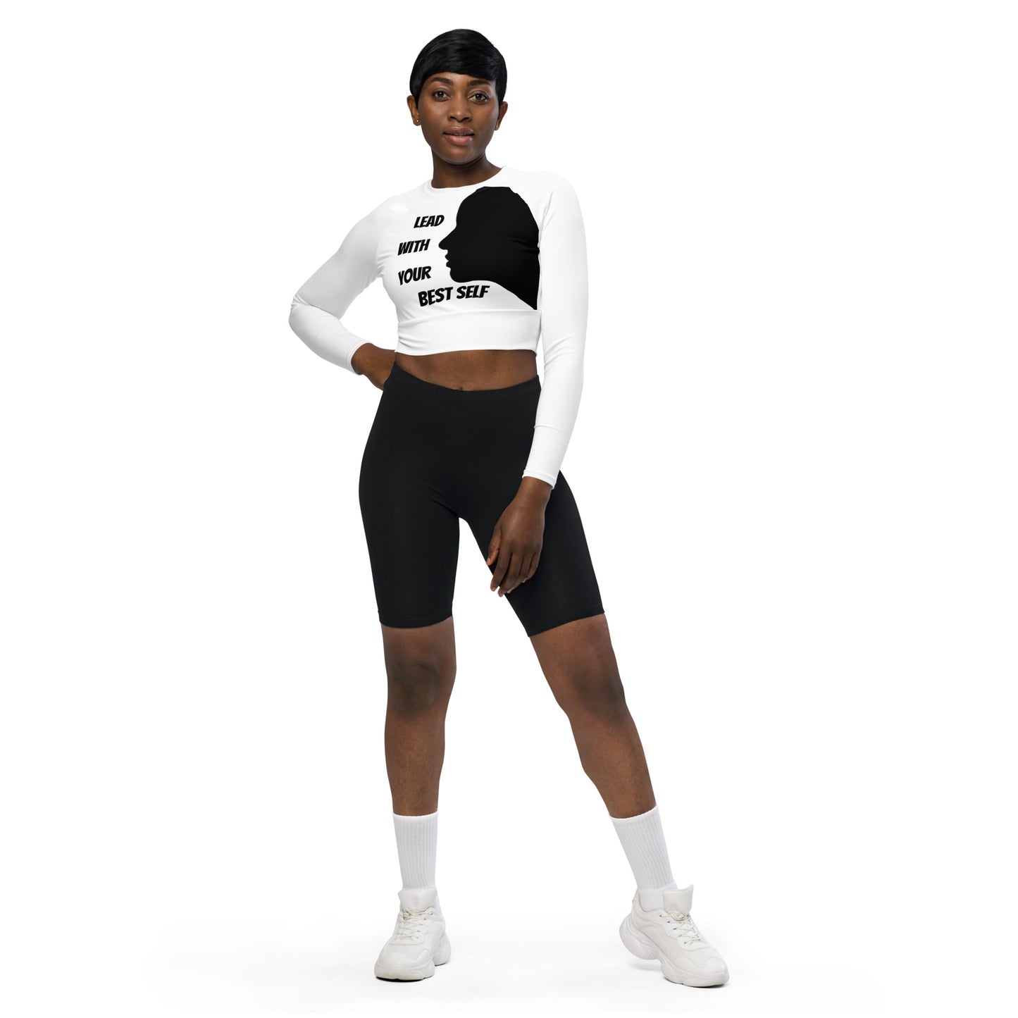 Dynamic Matching Long-Sleeve Crop – Maintain sexy in a bulk fest season with SpotlYght Seeker's design-matched crop top