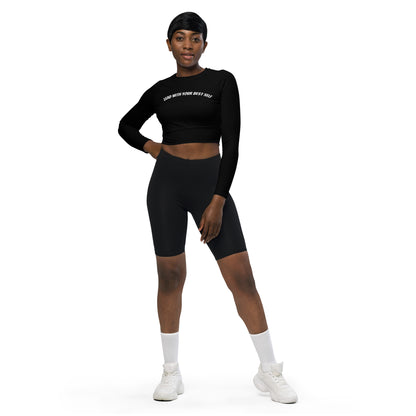 LBS Long-Sleeve Crop Top - Black