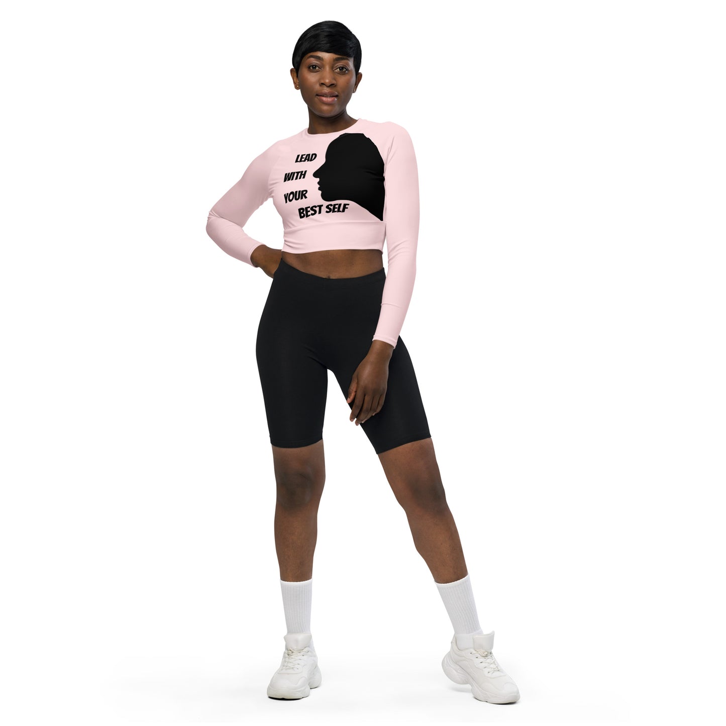 LBS Long-Sleeve Crop Top - Pink