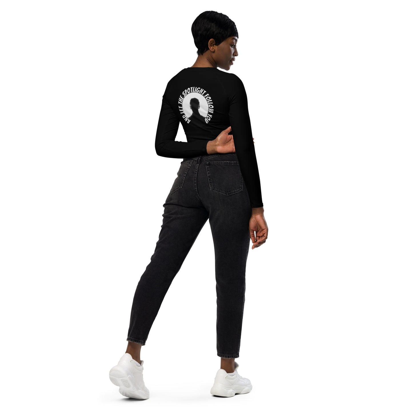 LBS Long-Sleeve Crop Top - Black