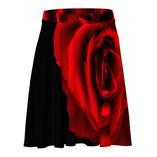 Vibrant Rose Skater Skirt - Plus