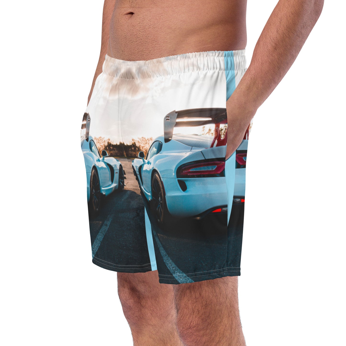 Car Swim trunks for the Spotlyght Seeker Male Artist who needs to stand out.