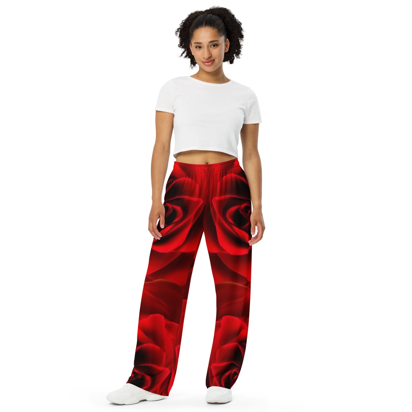 Vibrant Rose Wide-Leg Pants