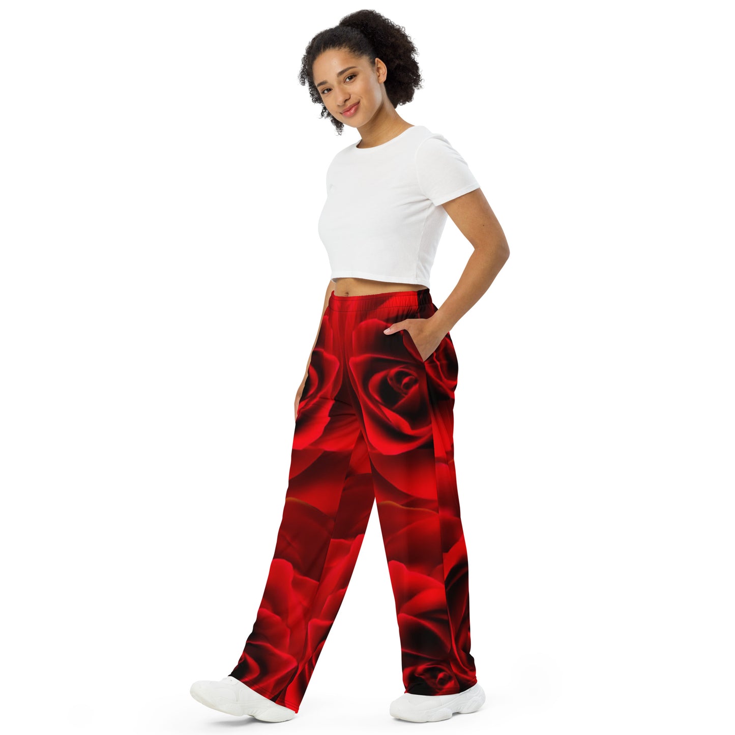 Vibrant Rose Wide-Leg Pants