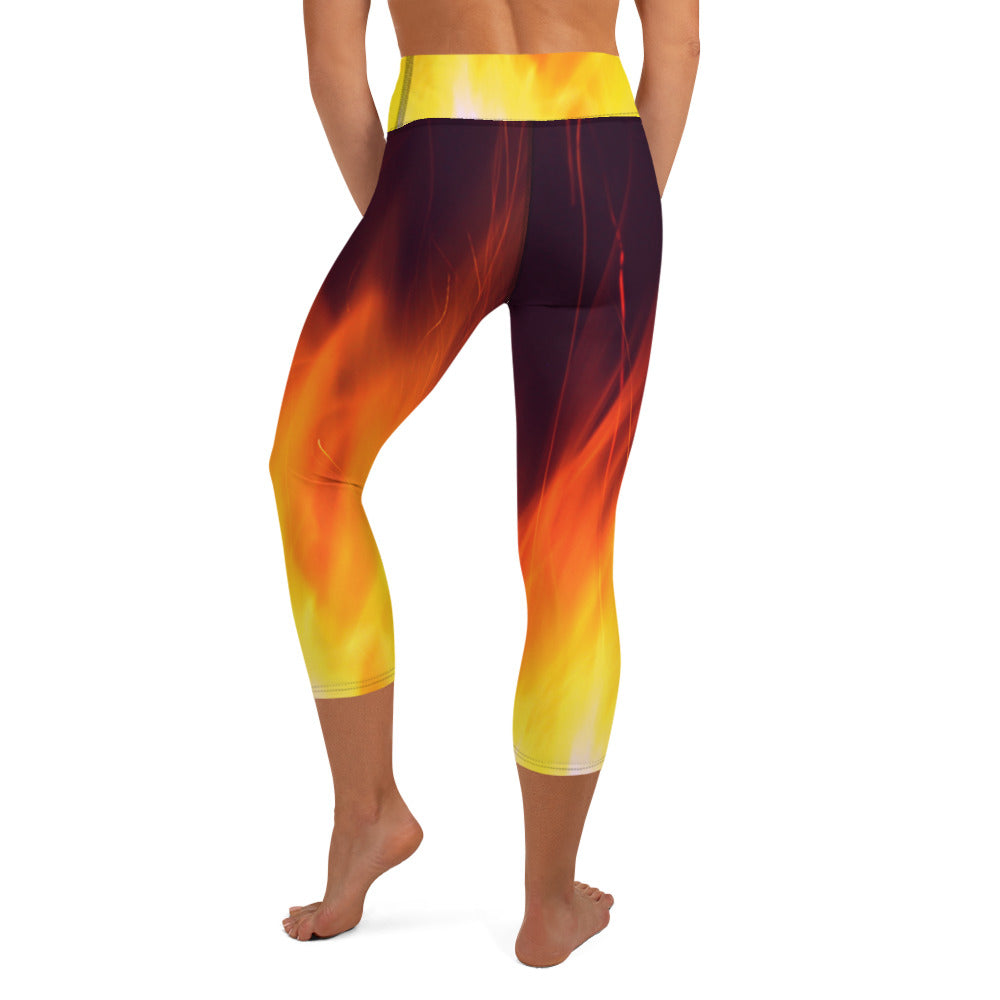 SpotlYght Seeker Artist on Fire Women’s Capri Leggings - A bold and empowering 46 Fan Merch Collection to ignite your journey and rise like a Phoenix. 🌟 #spotlYghtseeker #artistonfiremerch