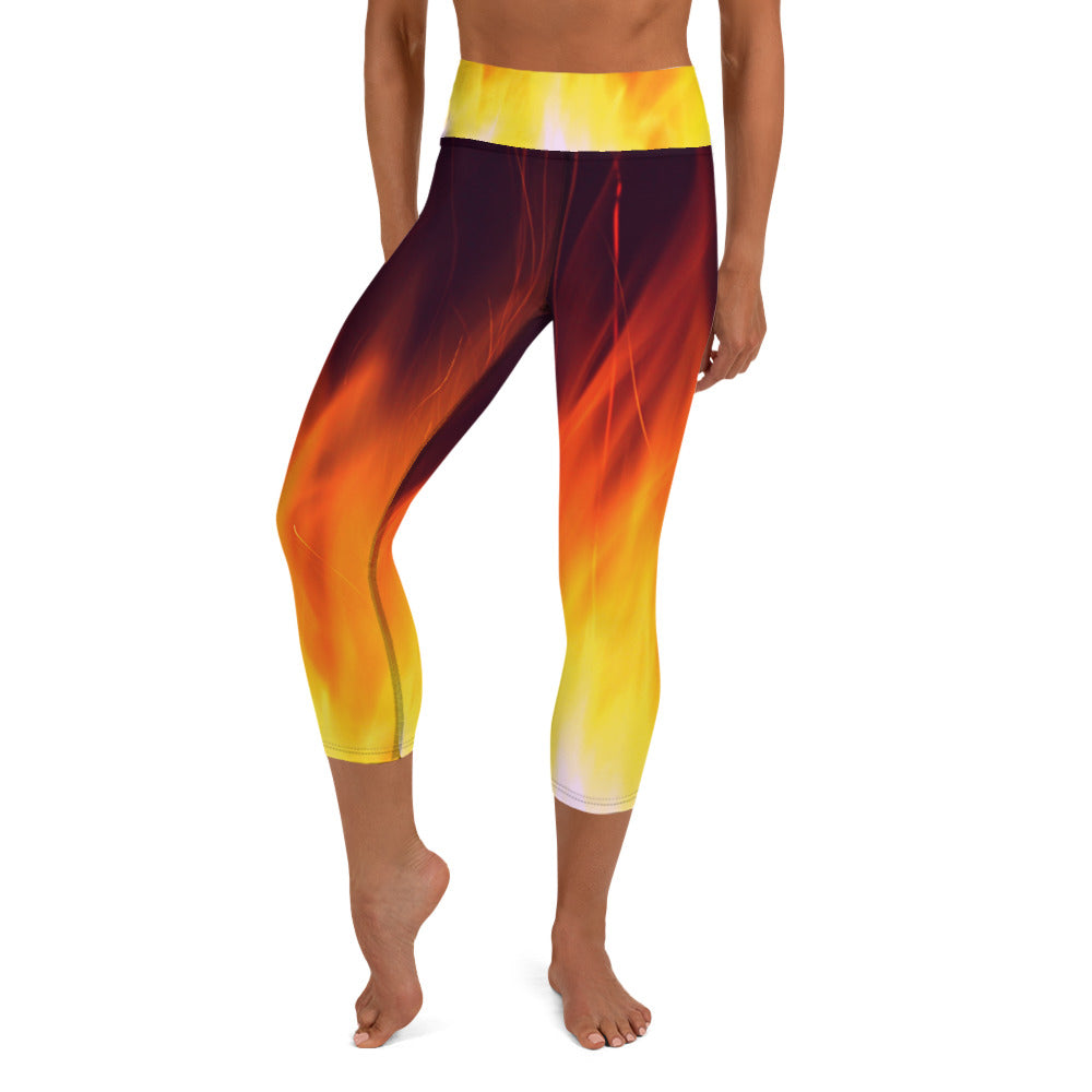 SpotlYght Seeker Artist on Fire Women’s Capri Leggings - A bold and empowering 46 Fan Merch Collection to ignite your journey and rise like a Phoenix. 🌟 #spotlYghtseeker #artistonfiremerch