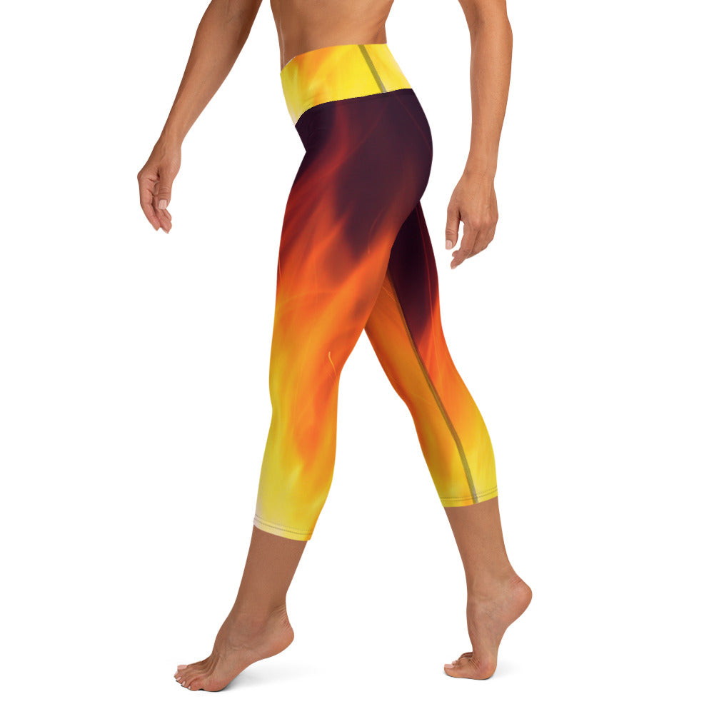 SpotlYght Seeker Artist on Fire Women’s Capri Leggings - A bold and empowering 46 Fan Merch Collection to ignite your journey and rise like a Phoenix. 🌟 #spotlYghtseeker #artistonfiremerch