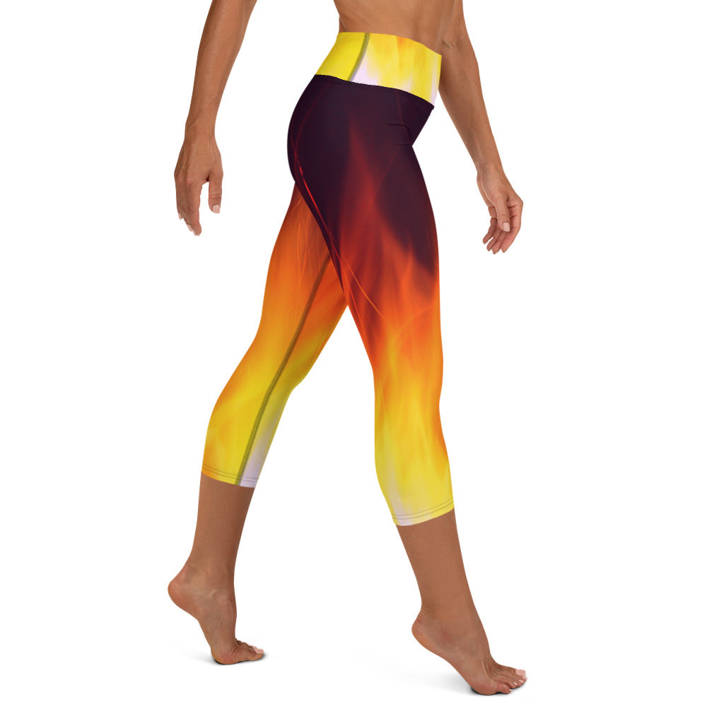 SpotlYght Seeker Artist on Fire Women’s Capri Leggings - A bold and empowering 46 Fan Merch Collection to ignite your journey and rise like a Phoenix. 🌟 #spotlYghtseeker #artistonfiremerch