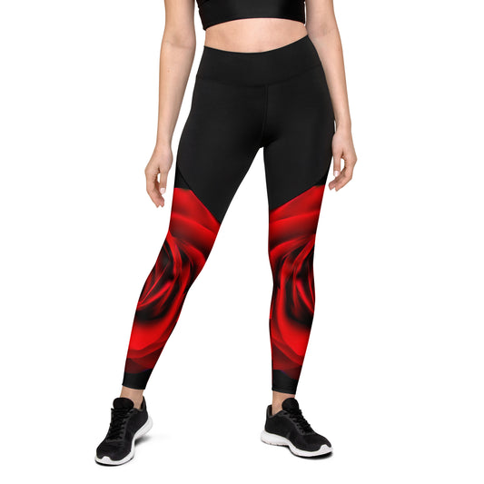  Emote Merch from SpotlYght Seeker - Bravo and Roses Sports Leggings for the Female Artist because artists deserve praise.