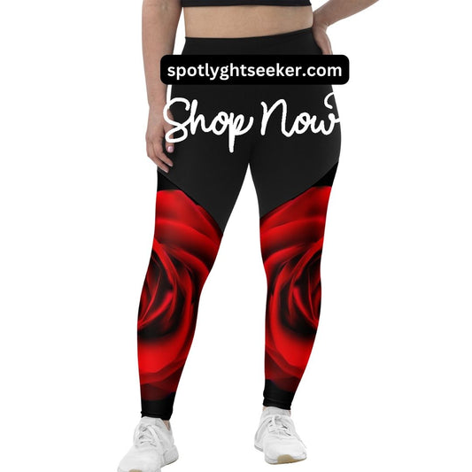 Plus Size Emote Merch from SpotlYght Seeker - Bravo and Roses Sports Leggings for the Female Artist because artists deserve praise.