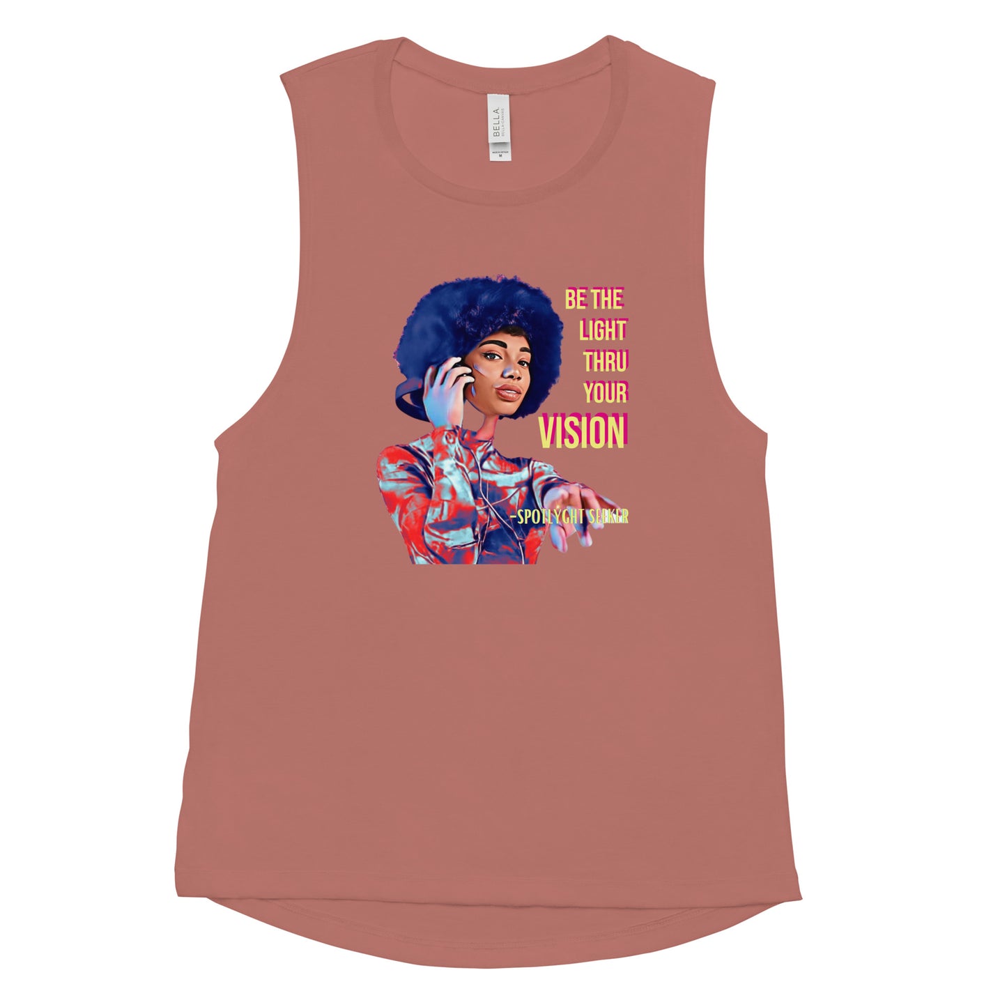 Be the Light Ladies’ Muscle Tank - Women Red